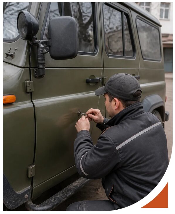 Профессиональное вскрытие автомобиля УАЗ без повреждений в Смоленске